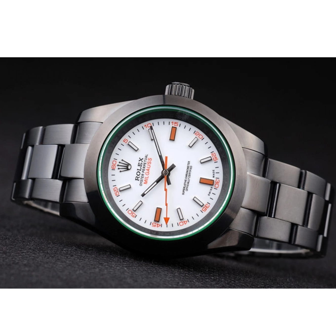 Good Copy Rolex Watches Milgauss Saphire Rolex Tinted Dial Pro-Hunter Green White 0526